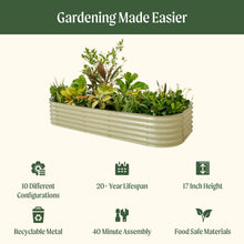 Load image into Gallery viewer, 17" Tall 10 In 1 Jumbo Modular Metal Raised Garden Bed Kit