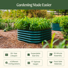 Load image into Gallery viewer, 17" Tall 4 In 1 Small Modular Metal Raised Garden Bed Kit