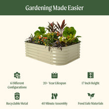 Load image into Gallery viewer, 17" Tall 6 In 1 Medium Modular Metal Raised Garden Bed Kit