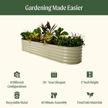 Load image into Gallery viewer, 17" Tall 9 In 1 Large Modular Metal Raised Garden Bed Kit
