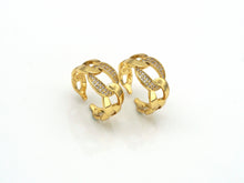Load image into Gallery viewer, CZ Pave Oval Link Shape Adjustable Ring,X224