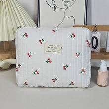 Load image into Gallery viewer, Large Capacity Cherry Print Makeup Storage Bag - Portable Cosmetic Organizer