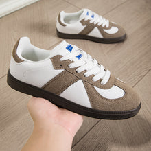 Load image into Gallery viewer, Women's Leopard Print Lace-Up Casual Sneakers | Color-Block Low-Top Flat Shoes