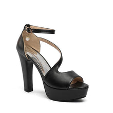 Load image into Gallery viewer, Women's Open-Toe Platform Sandals | Thick Heel PU Fish Mouth Heels