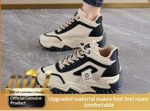Load image into Gallery viewer, Korean Style Women's Casual High-Top Dad Shoes | Lace-Up Synthetic Leather Sneakers