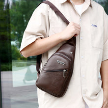 Load image into Gallery viewer, Men's Slim Waterproof PU Crossbody Bag – Lightweight Business Shoulder Bag