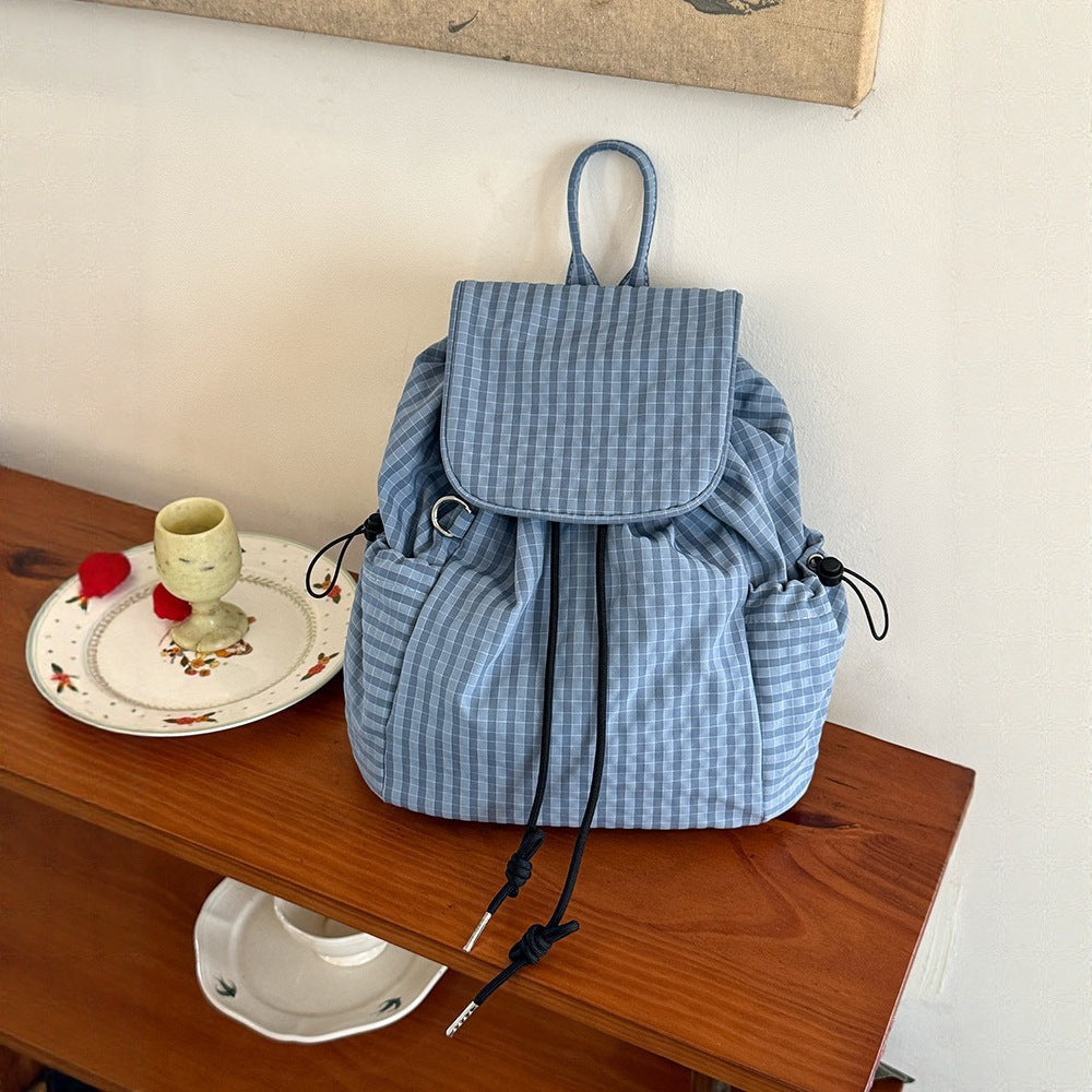 Korean Lightweight Nylon Streetwear Backpack - Unisex Canvas Travel Daypack with Multiple Pockets