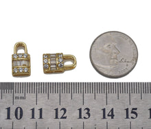 Load image into Gallery viewer, CZ Lock Charm, Sku#LK636