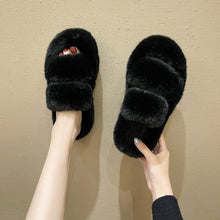 Load image into Gallery viewer, Women's Fuzzy House Slippers | Faux Fur Fluffy Bedroom Slides