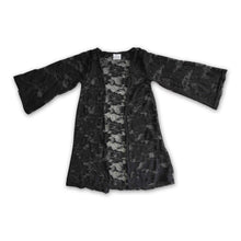 Load image into Gallery viewer, Black lace long sleeve girls cardigan