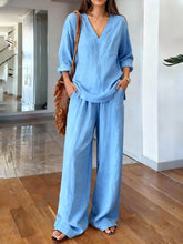 Load image into Gallery viewer, Long Sleeve Top &amp; Full-Length Pants Two-Piece Set – 9 Colors S–3XL