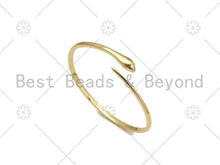 Load image into Gallery viewer, CZ Mirco Pave Snake Open Cuff Bracelet, X229