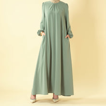 Load image into Gallery viewer, Candy Color Pleated Abaya | Must-have Essential Basic Dress (MA142)