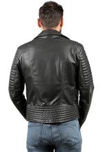 Load image into Gallery viewer, The Fossett Black Leather Men Jacket