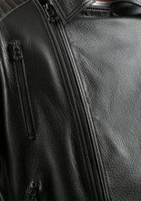 Load image into Gallery viewer, The Fossett Black Leather Men Jacket