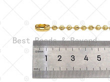 Load image into Gallery viewer, Solid Shinny Gold 4mm Lantern ball Finished Necklace Bracelet SKU#LD72