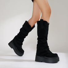 Load image into Gallery viewer, Women's Chunky Platform High Boots - European Style Suede Winter Boots