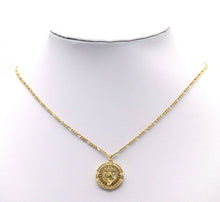 Load image into Gallery viewer, Gold CZ Prayer Hands Cross Coin Charm, Sku#LX96