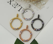 Load image into Gallery viewer, CZ Round Ring Charm, Sku#FH194