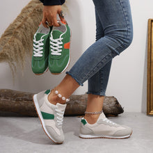 Load image into Gallery viewer, Women's Round-Toe Lace-Up Casual Thick-Soled Elevating Sneakers | Color-Block Platform Shoes