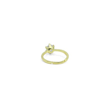 Load image into Gallery viewer, Clear Round Diamond CZ Gold Adjustable Ring, Sku#A179