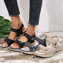 Load image into Gallery viewer, Women's Velcro Sport Sandals - Open Toe Fish Mouth Beach Sandals with Adjustable Straps