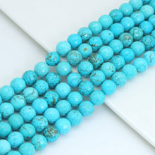 Load image into Gallery viewer, Blue Turquoise Round Faceted Beads,  Sku#U2026