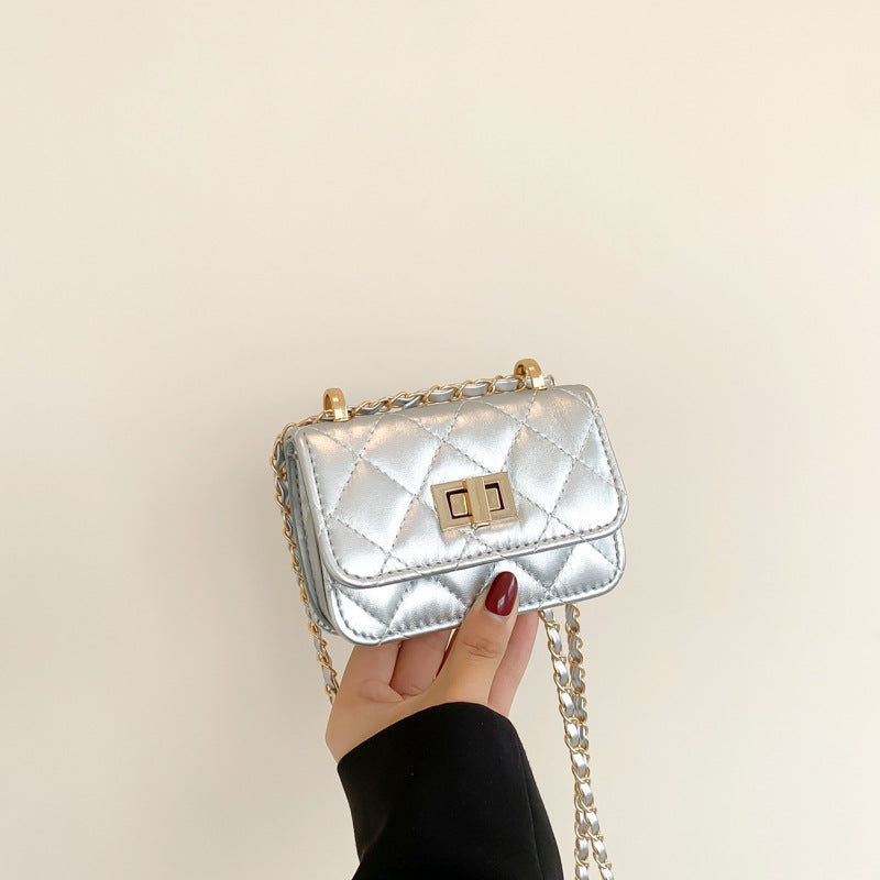 Fashionable Lock-Clasp Chain Crossbody Bag for Women - PU Leather All-Match Shoulder Bag