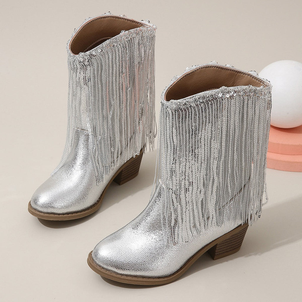 Western Fringe Ankle Boots
