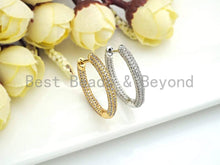 Load image into Gallery viewer, CZ Huggie Hoop Earrings, Sku#J258