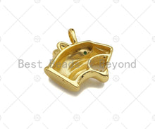 Load image into Gallery viewer, 18K Gold Filled Tiger Head, Panther Head Pendant