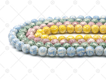 Load image into Gallery viewer, Old Chinese Sign on Porcelain 12mm Round Beads, longevity beads, Sku#U1178