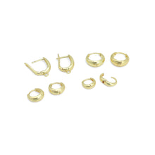 Load image into Gallery viewer, Plain Gold Oval Shape Everyday Hoop Earrings, Sku#LD742