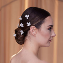 Load image into Gallery viewer, 7-Piece Crystal Resin Flower Hair Pins