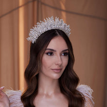 Load image into Gallery viewer, Elegant Crystal Bead and Rhinestone Wedding Tiara
