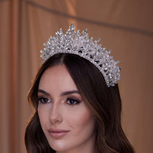 Load image into Gallery viewer, Sparkling Crystal Bead and Rhinestone Tiara