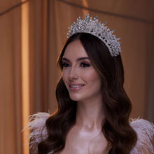 Load image into Gallery viewer, Sparkling Crystal Bead and Rhinestone Tiara