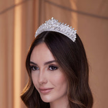 Load image into Gallery viewer, Crystal Rhinestone Wedding Tiara