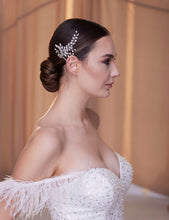 Load image into Gallery viewer, Two-Piece Crystal Beaded Headpiece