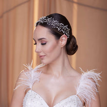Load image into Gallery viewer, Crystal and Pearl Bridal Hairvine