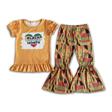Load image into Gallery viewer, Black history month shirt bell bottom pants girls boutique clothing