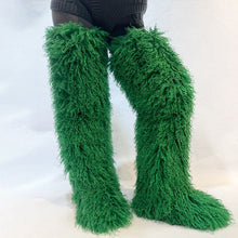Load image into Gallery viewer, Women's 72cm Thigh-High Boots – Faux Wool Over-the-Knee Slip-On Winter Boots