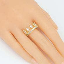 Load image into Gallery viewer, Eye Shape CZ Crown Adjustable Ring, Sku#A363