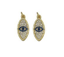 Load image into Gallery viewer, Gold CZ Evil Eye Charm, Sku#LK686