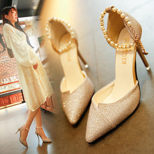 Load image into Gallery viewer, Women's Cutout Platform Sandals | Waterproof Open-Toe Metallic Heels