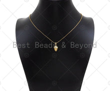 Load image into Gallery viewer, 18k Gold Color Pinecone Shape Pendant, Dainty Gold Acorn Pendant, Christmas Charm Pendant,14x8mm, Sku#LK207