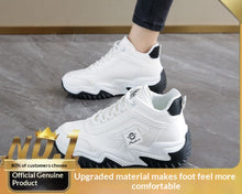 Load image into Gallery viewer, Korean Style Women's Casual High-Top Dad Shoes | Lace-Up Synthetic Leather Sneakers