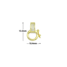 Load image into Gallery viewer, Clear CZ Charm Holder Clasp,Sku#LK1213