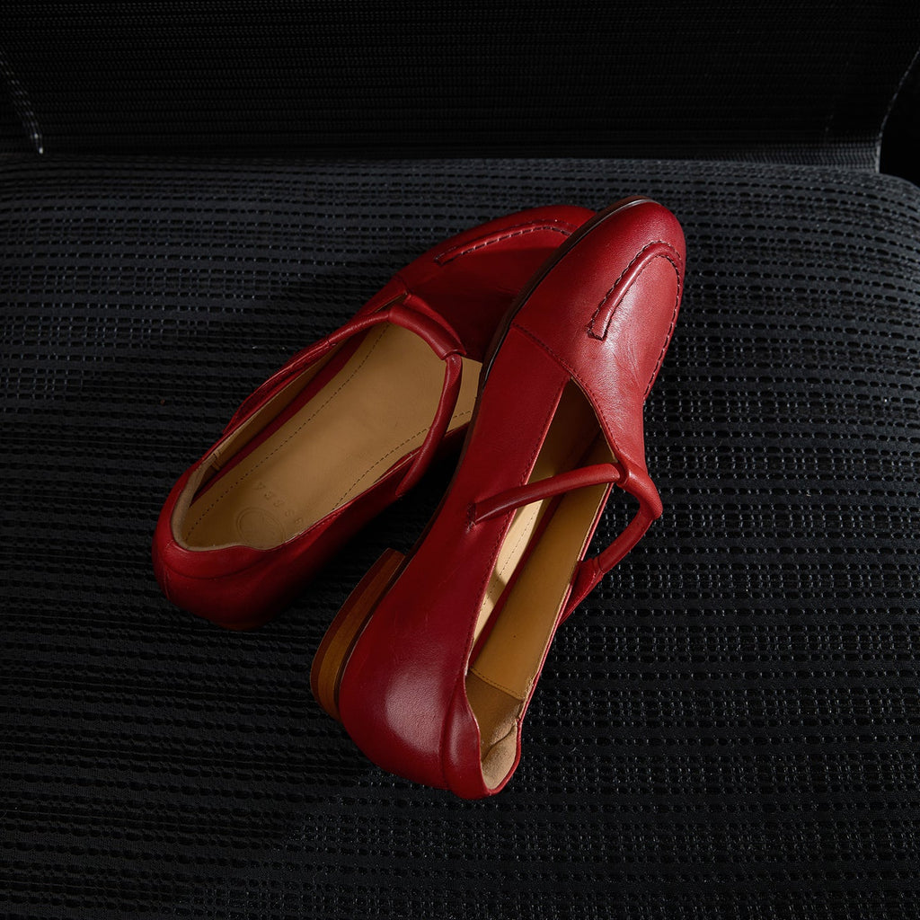 Full Grain Leather Mary Jane Flats