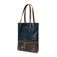 Load image into Gallery viewer, Blue Women's Leather Tote
